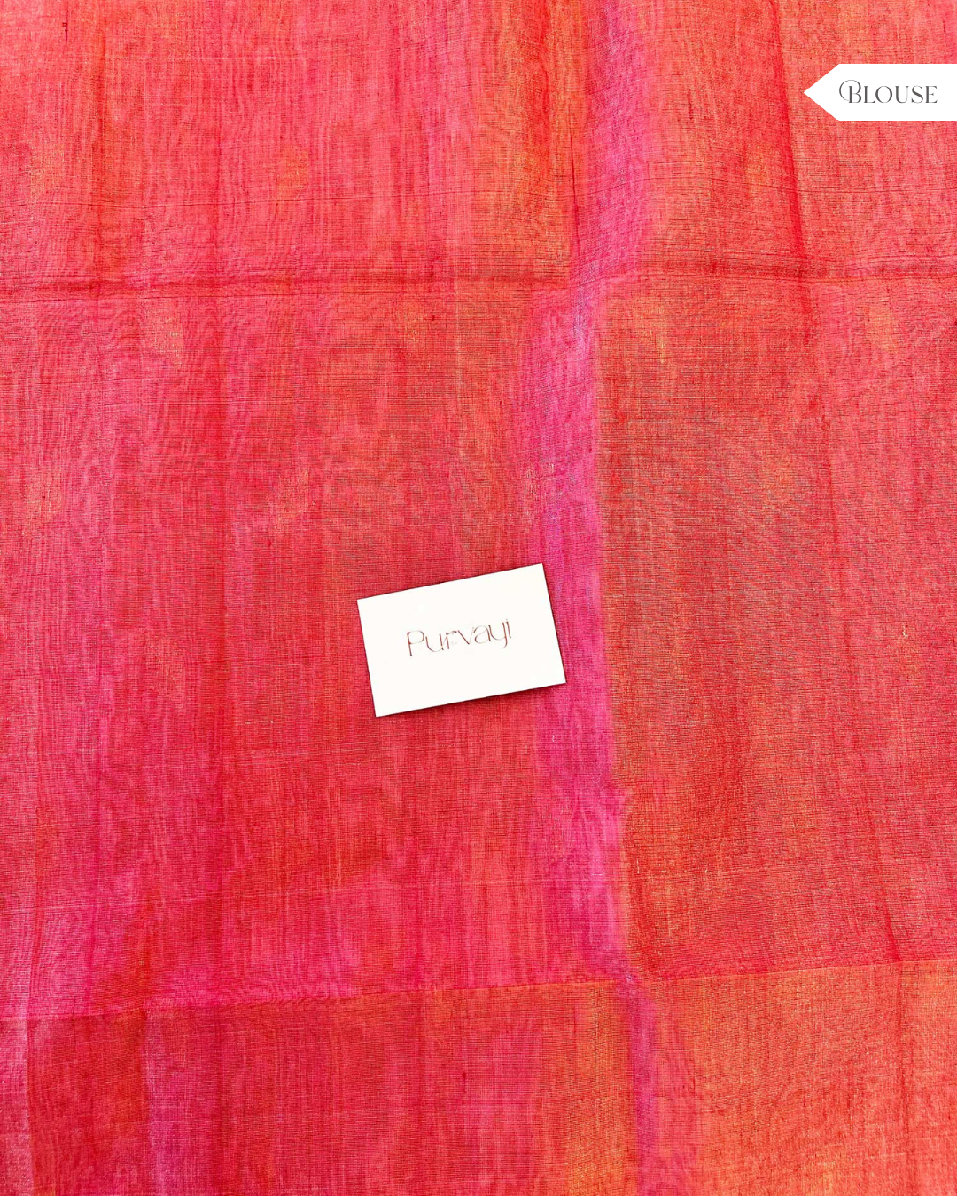 Carnation Pink Handwoven with Zari Booti - Pure Maheshwari Silk