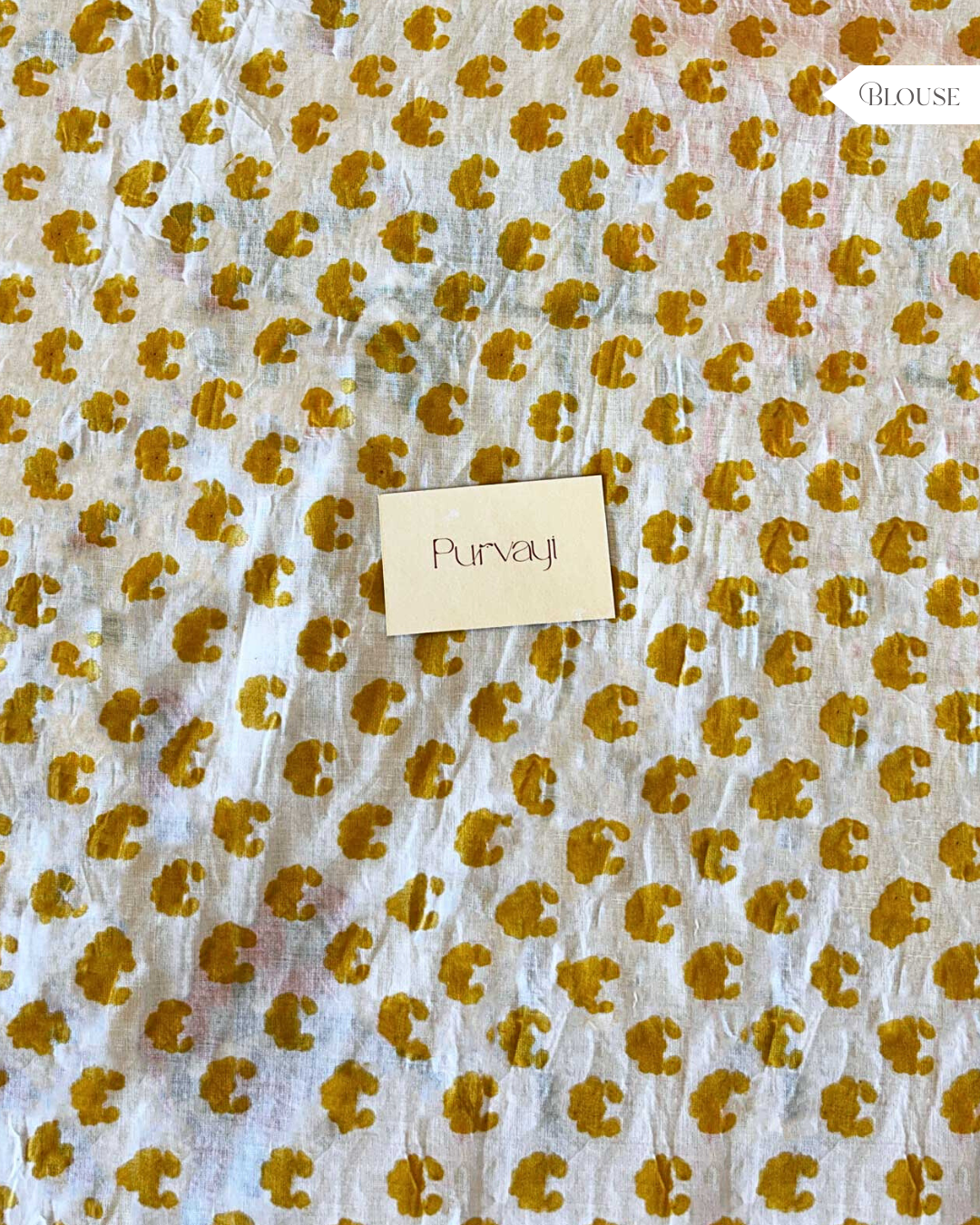 White Floral Block Print