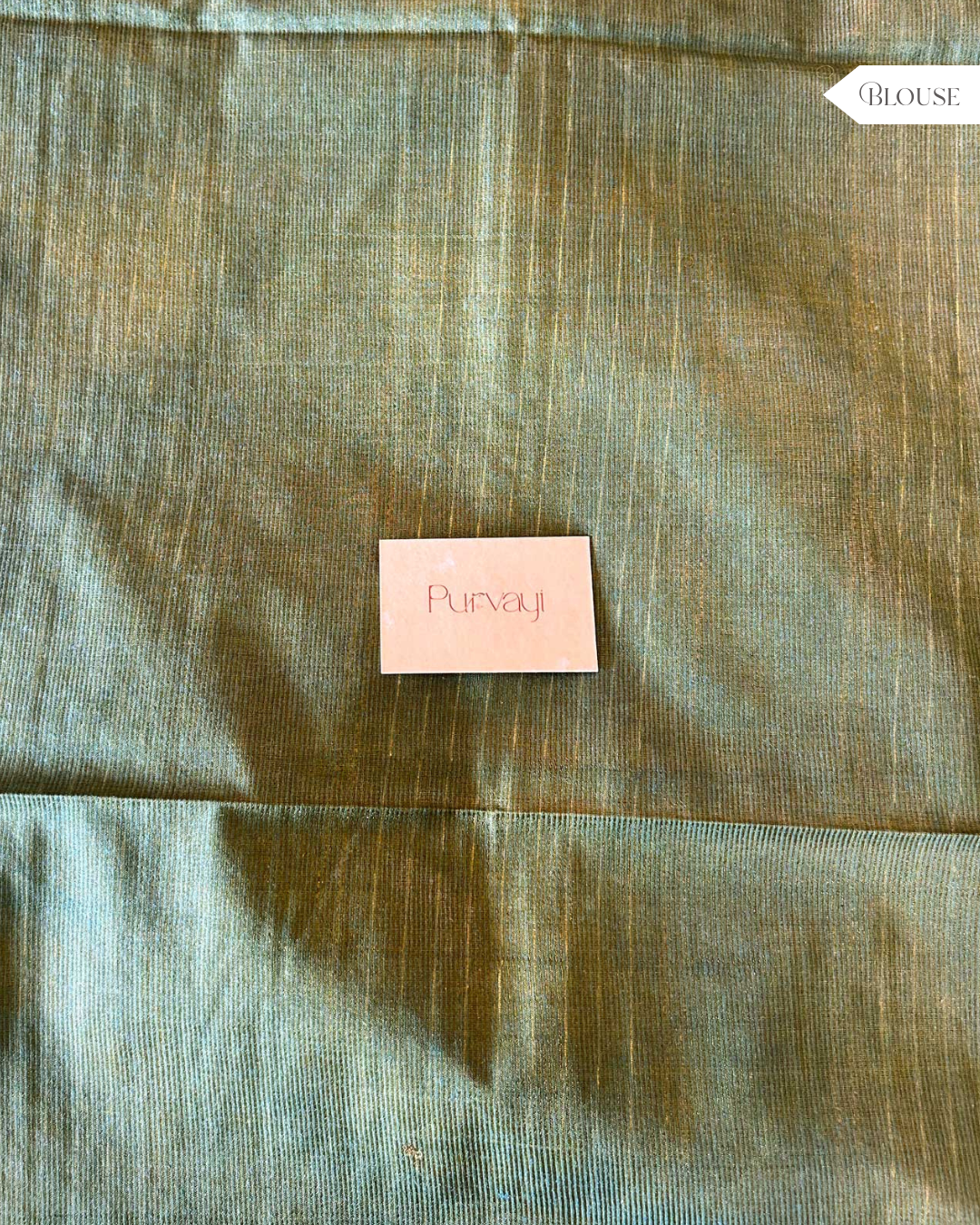 Bright Blue Saree with Threadwork and Contrast Bottle Green Pallu - Silk Cotton