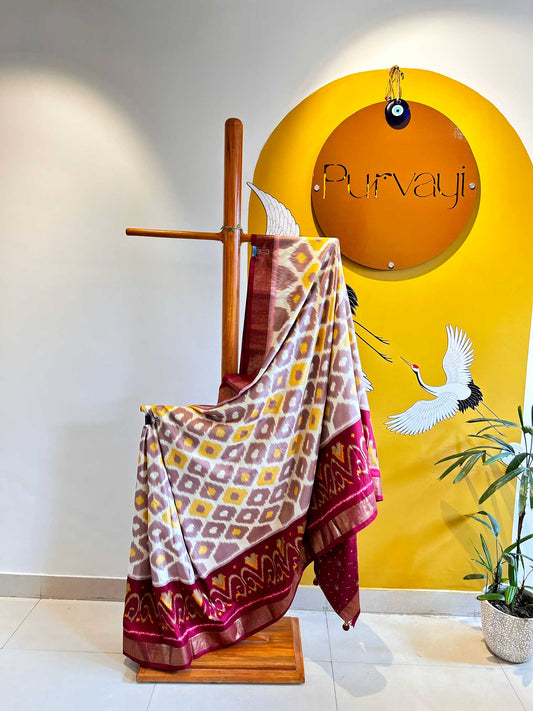 Ikkat Soft Silk Saree