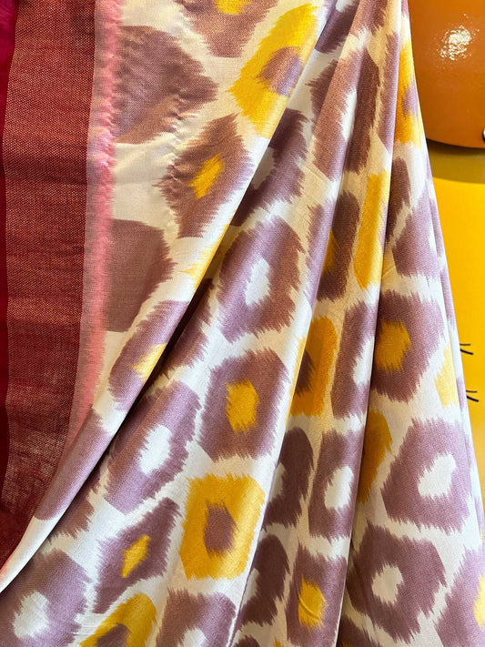 Ikkat Soft Silk Saree