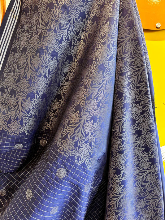 Navy Blue Rasipuram Silk Saree
