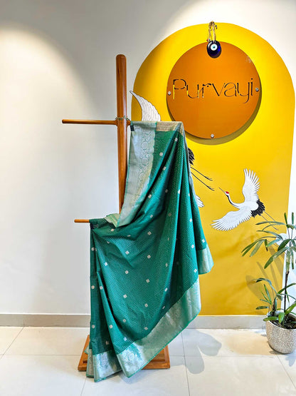 Bottle Green Rasipuram Silk Saree