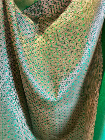 Bottle Green Rasipuram Silk Saree