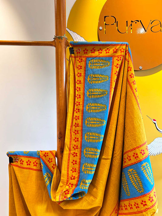 Mustard Yellow Block Print