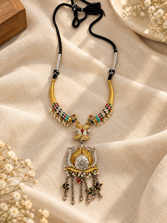 Panchhi - Multicolour Oxidised Statement Necklace