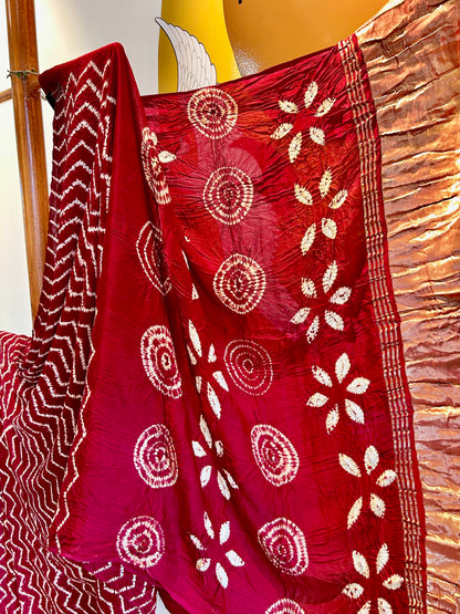 Leheriya Shibori with Zari Patta