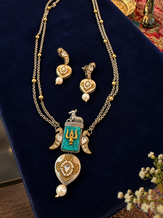 Neel - Turquoise Statement Necklace Set