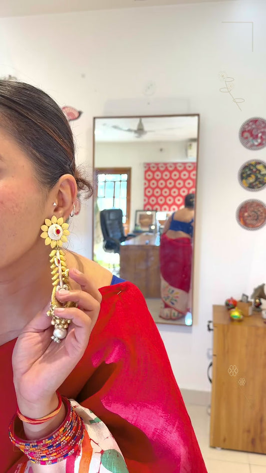 Basanti - Floral Statement Earrings